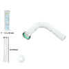 Canotto Tubo Scarico Flessibile Estensibile Con Testa Metallo 1 1/2 40 Mm 59951