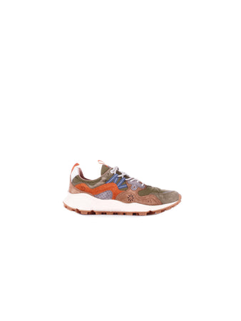 Flower Mountain Sneakers Marrone verde da uomo
