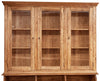 Biscottini Libreria Country in legno massello di tiglio finitura naturale L172xPR50xH226 cm. Made in Italy