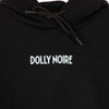 DOLLY NOIRE Felpa Leggera Cappuccio Corta Donna Globe Crop Hoodie Black da donna
