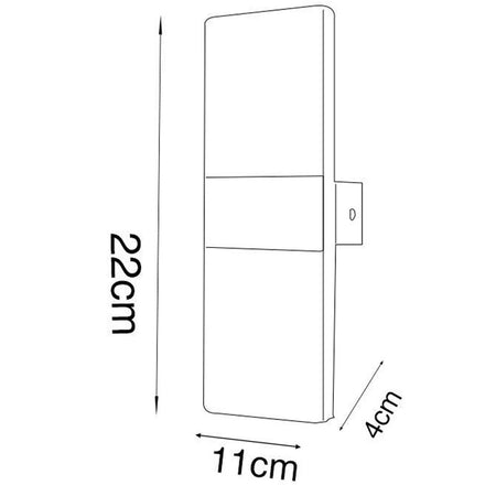Applique Cubo A Led Da 12w In Vetro Faretto Da Parete Muro Luce Per Interni Ip20