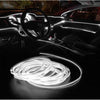 Striscia Strip Led Per Interni Auto A 12v Fibra Ottica Luce Decorativa Atmosfera