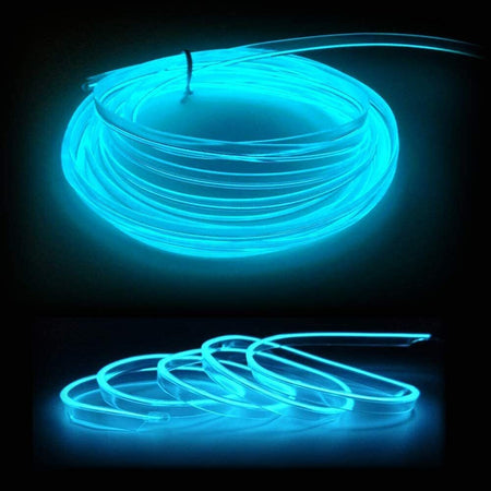 Striscia Strip Led Per Interni Auto A 12v Fibra Ottica Luce Decorativa Atmosfera