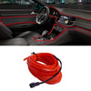 Striscia Strip Led Per Interni Auto A 12v Fibra Ottica Luce Decorativa Atmosfera