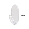 Set 3pz Ganci Appendini Adesivi Trasparenti Parete Casa Attaccapanni Ovali 87014