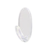 Set 3pz Ganci Appendini Adesivi Trasparenti Parete Casa Attaccapanni Ovali 87014