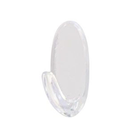 Set 3pz Ganci Appendini Adesivi Trasparenti Parete Casa Attaccapanni Ovali 87014