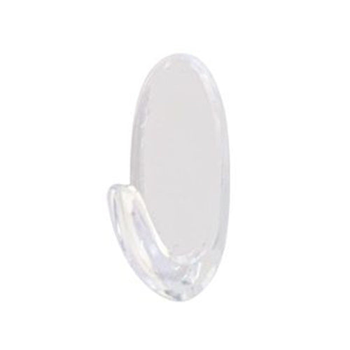 Set 3pz Ganci Appendini Adesivi Trasparenti Parete Casa Attaccapanni Ovali 87014