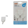 Set 3 Pezzi Gancio Attaccapanni Adesivo Parete Legno Porte Fashion Hook 59669