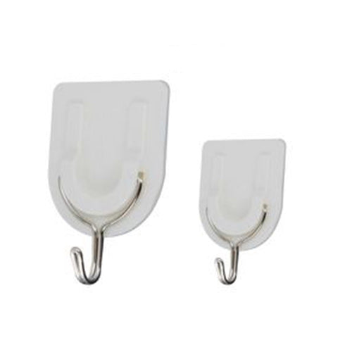 Set 5pz Gancio Attaccapanni Adesivo Bianco Parete Legno Porte Fashion Hook 59671
