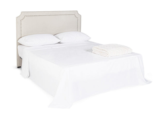 Testiera per letto "Zenda" color naturale, struttura in compensato, da 160 x 6 x 120 cm