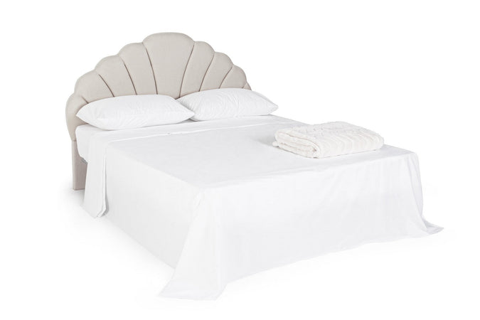 Testiera per letto "Azar" color naturale, struttura in legno, da 169 x 7 x 124 cm