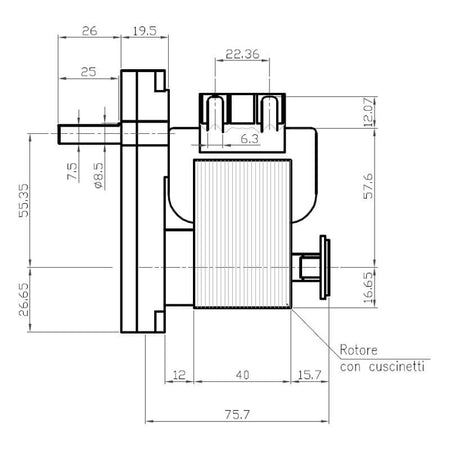 Motoriduttore Kenta K9117250 stufe a pellet 14702058