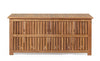 Baule contenitore Noemi porta cuscini in legno di acacia con finitura ad olio da 130 cm