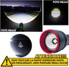 Torcia A Led Professionale Ricaricabile Potente Luce Zoom Fino A 500mt Powerbank