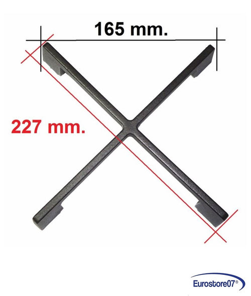 GRIGLIA IN GHISA CUCINA A GAS DE LONGHI / ELBA - Alta 40 MM 227 x 227