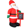 Gonfiabile Babbo Natale 174cm con LED per Esterno e Interno Natalizio Impermeabile