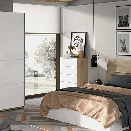 Cassettiera 5 Cassetti Multiuso Settimino Moderno Salvaspazio in Legno Mdf 61x40H110cm