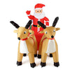 Gonfiabile Natalizio Babbo Natale con Slitta 240cm 6 LED Decorazione Esterno Giardino