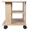Mobile TV in Legno MDF con Ruote e 2 Ripiani Porta Televisore Moderno 80x40x45 cm Quercia