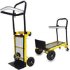Carrello Portapacchi Pieghevole in Acciaio con Piattaforma Multifunzione 120kg