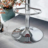 Set 2 Sgabelli Bar Cucina Girevoli Design Tappo Bottiglia Regolabili Rosso Cromati