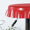 Set 2 Sgabelli Bar Cucina Girevoli Design Tappo Bottiglia Regolabili Rosso Cromati