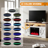 Mobile Bicolore con Camino Elettrico 3D Luci RGB e Telecomando 900/1800W Moderno