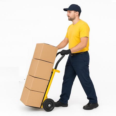 Carrello Portapacchi Pieghevole in Acciaio con Piattaforma Multifunzione 120kg
