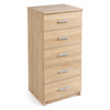 Cassettiera 5 Cassetti Multiuso Settimino Moderno Salvaspazio in Legno Mdf 108cm Quercia