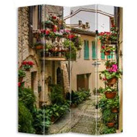Paravento Separe 4 Pannelli Con Stampa Fronte Retro Pesaggio Divisorio 180x160