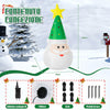 Gonfiabile Babbo Natale Grande Altezza 250 Cm Con Illuminazione Led Per Esterno