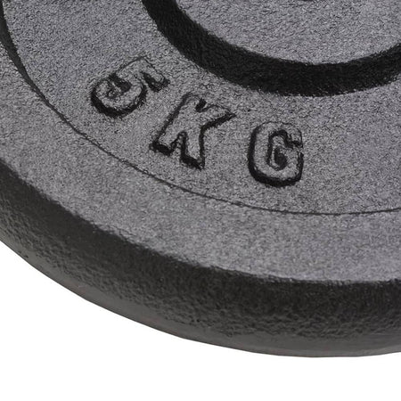 Set Di 4 Dischi Per Pesi Manubri Da 5 Kg In Ghisa Bilanciere F 30mm Colore Nero