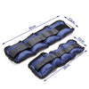 Kit 4 Pesi Allenamento Fitness 2KG+1KG Regolabili per Polsi e Caviglie Blu Grigio