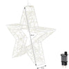 Stella Luminosa di Natale 3D in Metallo con  1440 LED luce calda Larghezza 50 cm