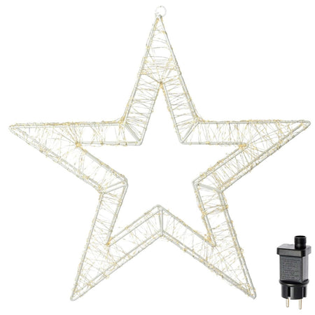 Stella Luminosa di Natale 3D in Metallo con 2400 LED luce calda Larghezza 70 cm