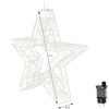 Stella Luminosa di Natale 3D in Metallo con 2400 LED luce calda Larghezza 70 cm