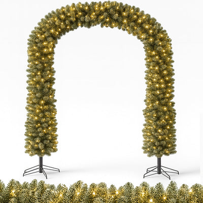 Arco Natalizio Innevato 200x240 cm con 1166 Punte e 420 LED Decorazione Natale