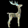 Renna Luminosa Natalizia Bianco Iridescente 120cm con 500 LED Addobbo di Natale