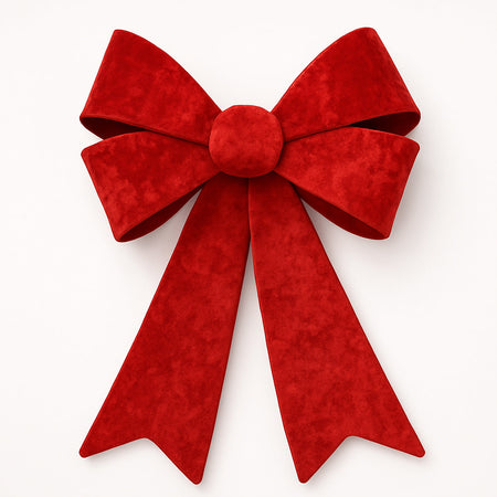 Fiocco Natalizio Fuoriporta 45x60cm Rosso Decorazione Addobbo Porta per Natale