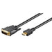 HDMI 19 - DVI-D 18+1 0.5m M-M