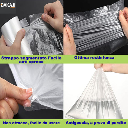 3 x Rotoli Sacchetti Freezer per Alimenti 900 sacchi Congelatore Frigo 28x42cm