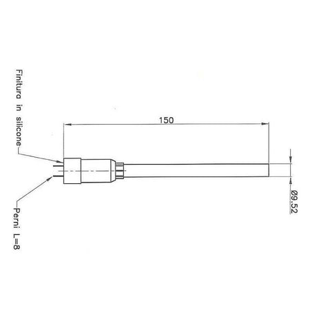 Kit resistenza accensione per stufe a pellet con tubo convogliatore d'aria 14701043