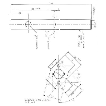 Kit resistenza accensione per stufe a pellet con tubo convogliatore d'aria 14701043