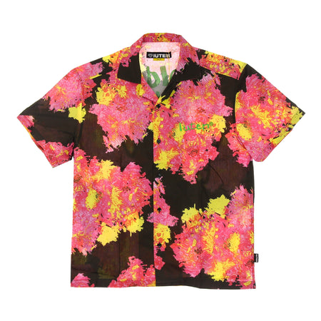 IUTER Camicia Manica Corta Uomo Brush Know Better Cuban Shirt Black da uomo