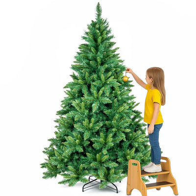 Albero di Natale Verde Canberra 210 cm Foltissimo con 1256 Punte Rami Innesto