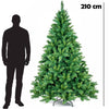 Albero di Natale Verde Canberra 210 cm Foltissimo con 1256 Punte Rami Innesto