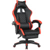 Sedia Gaming da Scrivania Rosso con Poggiapiedi Seduta Ergonomica e Regolabile