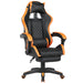 Sedia Gaming da Scrivania Arancio con Poggiapiedi Seduta Ergonomica e Regolabile