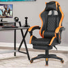 Sedia Gaming da Scrivania Arancio con Poggiapiedi Seduta Ergonomica e Regolabile